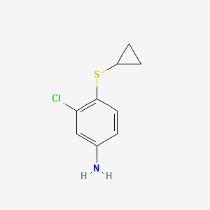 molecular formula C9H10ClNS B2723994 3-Chloro-4-cyclopropylsulfanylaniline CAS No. 1564530-62-6