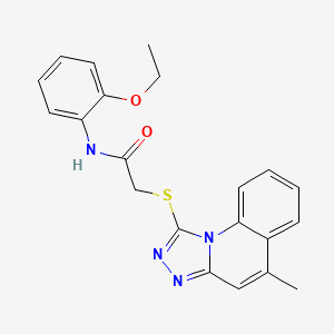 molecular formula C21H20N4O2S B2723997 N-(2-乙氧基苯基)-2-({5-甲基-[1,2,4]三唑[4,3-a]喹啉-1-基}硫代基)乙酰胺 CAS No. 379249-08-8