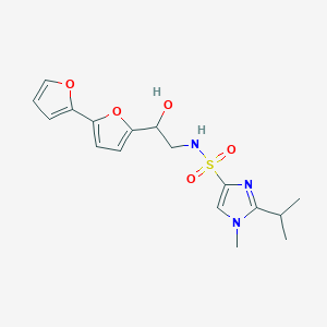 molecular formula C17H21N3O5S B2723999 N-(2-{[2,2'-bifuran]-5-yl}-2-hydroxyethyl)-1-methyl-2-(propan-2-yl)-1H-imidazole-4-sulfonamide CAS No. 2320538-27-8