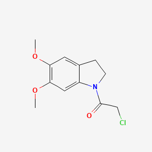 molecular formula C12H14ClNO3 B2724011 2-Chloro-1-(5,6-dimethoxy-2,3-dihydroindol-1-yl)ethanone CAS No. 1427404-27-0