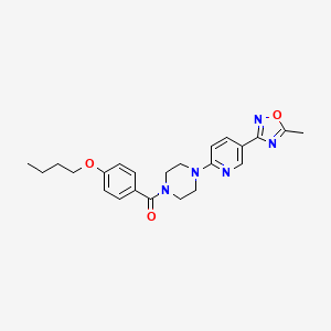 (4-Butoxyphenyl)(4-(5-(5-methyl-1,2,4-oxadiazol-3-yl)pyridin-2-yl)piperazin-1-yl)methanone