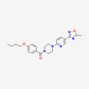 molecular formula C23H27N5O3 B2724024 (4-丁氧基苯基)(4-(5-(5-甲基-1,2,4-噁二唑-3-基)吡啶-2-基)哌嗪-1-基)甲酮 CAS No. 1219906-83-8