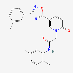 molecular formula C24H22N4O3 B2724034 N-(2,5-二甲基苯基)-2-{5-[3-(3-甲基苯基)-1,2,4-噁二唑-5-基]-2-氧代吡啶-1(2H)-基}乙酰胺 CAS No. 1326931-88-7
