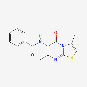 molecular formula C15H13N3O2S B2724037 N-(3,7-dimethyl-5-oxo-5H-[1,3]thiazolo[3,2-a]pyrimidin-6-yl)benzamide CAS No. 946358-03-8
