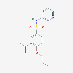 molecular formula C17H22N2O3S B272404 3-isopropyl-4-propoxy-N-(3-pyridinyl)benzenesulfonamide 