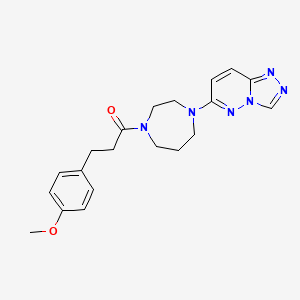 molecular formula C20H24N6O2 B2724040 1-(4-([1,2,4]Triazolo[4,3-b]pyridazin-6-yl)-1,4-diazepan-1-yl)-3-(4-methoxyphenyl)propan-1-one CAS No. 2320463-65-6