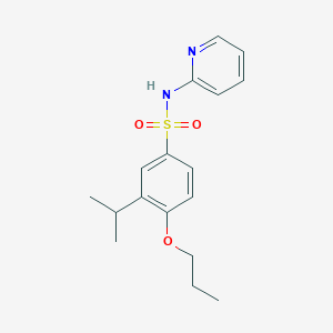 molecular formula C17H22N2O3S B272405 3-isopropyl-4-propoxy-N-(2-pyridinyl)benzenesulfonamide 