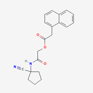 molecular formula C20H20N2O3 B2724050 [2-[(1-氰基环戊基)氨基]-2-氧代乙基] 2-萘基乙酸酯 CAS No. 931625-40-0