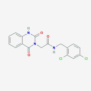 molecular formula C17H13Cl2N3O3 B2724052 N-[(2,4-dichlorophenyl)methyl]-2-(2,4-dioxo-1H-quinazolin-3-yl)acetamide CAS No. 2320923-04-2