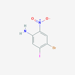 molecular formula C6H4BrIN2O2 B2724057 4-Bromo-5-iodo-2-nitroaniline CAS No. 2090498-07-8