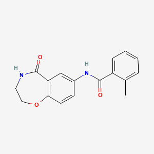 2-methyl-N-(5-oxo-2,3,4,5-tetrahydrobenzo[f][1,4]oxazepin-7-yl)benzamide
