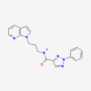 molecular formula C19H18N6O B2724061 N-(3-(1H-pyrrolo[2,3-b]pyridin-1-yl)propyl)-2-phenyl-2H-1,2,3-triazole-4-carboxamide CAS No. 1795441-19-8