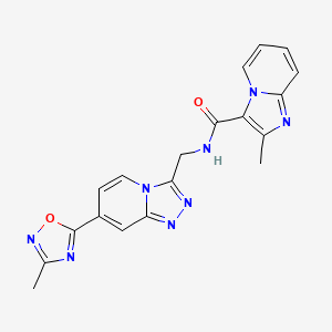 2-methyl-N-((7-(3-methyl-1,2,4-oxadiazol-5-yl)-[1,2,4]triazolo[4,3-a]pyridin-3-yl)methyl)imidazo[1,2-a]pyridine-3-carboxamide