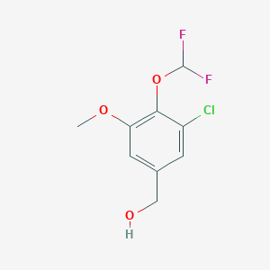 molecular formula C9H9ClF2O3 B2724068 [3-Chloro-4-(difluoromethoxy)-5-methoxyphenyl]methanol CAS No. 926183-97-3