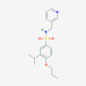 molecular formula C18H24N2O3S B272407 3-isopropyl-4-propoxy-N-(3-pyridinylmethyl)benzenesulfonamide 