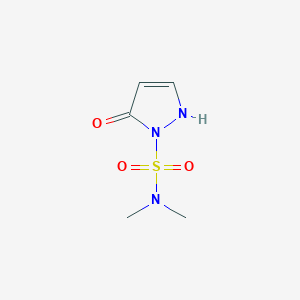 molecular formula C5H9N3O3S B2724070 5-hydroxy-N,N-dimethyl-1H-pyrazole-1-sulfonamide CAS No. 1881295-43-7