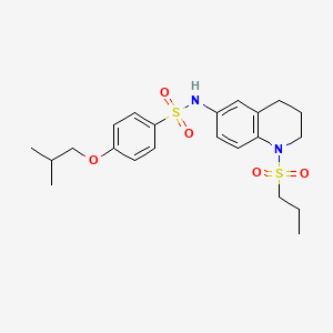 4-isobutoxy-N-(1-(propylsulfonyl)-1,2,3,4-tetrahydroquinolin-6-yl)benzenesulfonamide