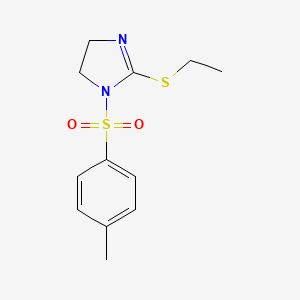 molecular formula C12H16N2O2S2 B2724078 2-(乙硫基)-1-对甲苯磺酰-4,5-二氢-1H-咪唑 CAS No. 868216-49-3