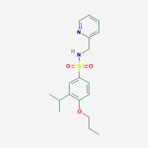 molecular formula C18H24N2O3S B272408 3-isopropyl-4-propoxy-N-(2-pyridinylmethyl)benzenesulfonamide 
