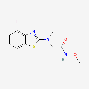 molecular formula C11H12FN3O2S B2724082 2-((4-fluorobenzo[d]thiazol-2-yl)(methyl)amino)-N-methoxyacetamide CAS No. 1396635-12-3