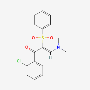 molecular formula C17H16ClNO3S B2724083 1-(2-Chlorophenyl)-3-(dimethylamino)-2-(phenylsulfonyl)-2-propen-1-one CAS No. 344267-05-6