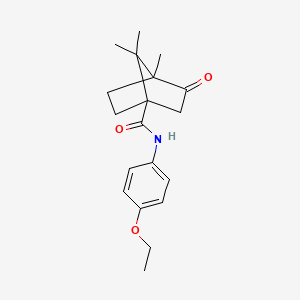 molecular formula C19H25NO3 B2724086 N-(4-ethoxyphenyl)-4,7,7-trimethyl-3-oxobicyclo[2.2.1]heptane-1-carboxamide CAS No. 637755-19-2