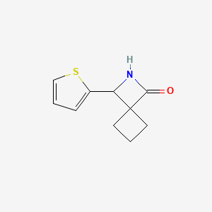 molecular formula C10H11NOS B2724090 3-(噻吩-2-基)-2-氮杂螺[3.3]庚烷-1-酮 CAS No. 1857256-49-5