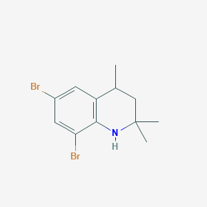 molecular formula C12H15Br2N B2724094 6,8-Dibromo-2,2,4-trimethyl-3,4-dihydro-1H-quinoline CAS No. 350474-19-0