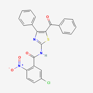 molecular formula C23H14ClN3O4S B2724101 N-(5-benzoyl-4-phenyl-1,3-thiazol-2-yl)-5-chloro-2-nitrobenzamide CAS No. 330201-29-1