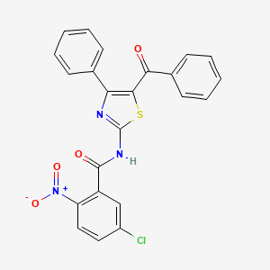 molecular formula C23H14ClN3O4S B2724101 N-(5-苯甲酰-4-苯基-1,3-噻唑-2-基)-5-氯-2-硝基苯甲酰胺 CAS No. 330201-29-1