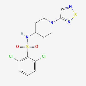 2,6-dichloro-N-[1-(1,2,5-thiadiazol-3-yl)piperidin-4-yl]benzene-1-sulfonamide