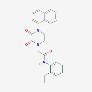molecular formula C24H21N3O3 B2724106 N-(2-乙基苯基)-2-(4-萘基-2,3-二氧代吡嗪-1-基)乙酰胺 CAS No. 898428-94-9