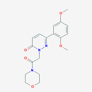 molecular formula C18H21N3O5 B2724107 6-(2,5-dimethoxyphenyl)-2-(2-morpholino-2-oxoethyl)pyridazin-3(2H)-one CAS No. 899968-27-5