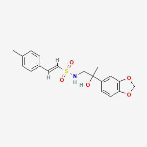 molecular formula C19H21NO5S B2724122 (E)-N-(2-(benzo[d][1,3]dioxol-5-yl)-2-hydroxypropyl)-2-(p-tolyl)ethenesulfonamide CAS No. 1396892-27-5