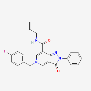 molecular formula C23H19FN4O2 B2724124 N-allyl-5-(4-fluorobenzyl)-3-oxo-2-phenyl-3,5-dihydro-2H-pyrazolo[4,3-c]pyridine-7-carboxamide CAS No. 921508-42-1