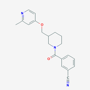 molecular formula C20H21N3O2 B2724127 3-[3-[(2-甲基吡啶-4-基)氧甲基]哌啶-1-甲酰基]苯甲腈 CAS No. 2380056-65-3