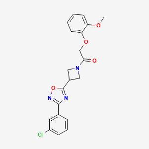 1-(3-(3-(3-Chlorophenyl)-1,2,4-oxadiazol-5-yl)azetidin-1-yl)-2-(2-methoxyphenoxy)ethanone
