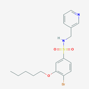 molecular formula C17H21BrN2O3S B272414 4-bromo-3-(pentyloxy)-N-(3-pyridinylmethyl)benzenesulfonamide 