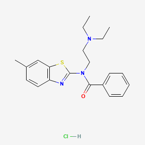 molecular formula C21H26ClN3OS B2724147 N-(2-(二乙基氨基)乙基)-N-(6-甲基苯并[d]噻唑-2-基)苯甲酰胺盐酸盐 CAS No. 1189645-76-8