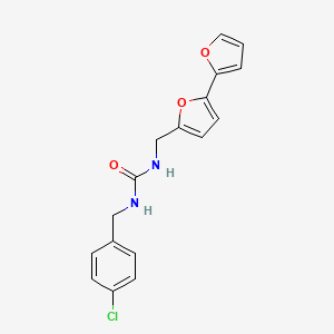 molecular formula C17H15ClN2O3 B2724154 1-([2,2'-Bifuran]-5-ylmethyl)-3-(4-chlorobenzyl)urea CAS No. 2034491-98-8