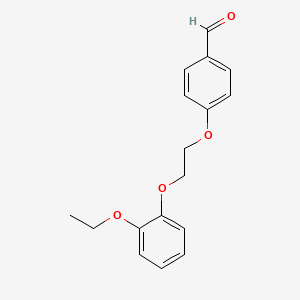 molecular formula C17H18O4 B2724155 4-[2-(2-Ethoxyphenoxy)ethoxy]benzaldehyde CAS No. 428464-86-2