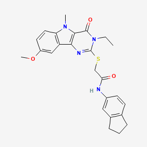 molecular formula C25H26N4O3S B2724157 3-(3,5-dimethyl-4-{[4-(3-methylphenyl)piperazin-1-yl]sulfonyl}-1H-pyrazol-1-yl)-6-phenylpyridazine CAS No. 1112430-92-8