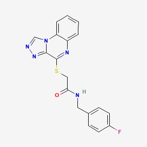 2-([1,2,4]triazolo[4,3-a]quinoxalin-4-ylthio)-N-(4-fluorobenzyl)acetamide