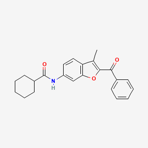 N-(2-benzoyl-3-methyl-1-benzofuran-6-yl)cyclohexanecarboxamide