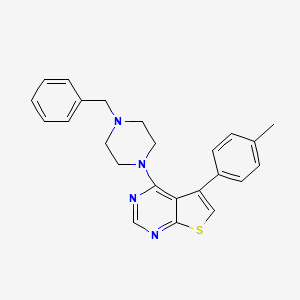 molecular formula C24H24N4S B2724179 4-(4-苄基哌嗪-1-基)-5-(对甲苯基)噻吩并[2,3-d]嘧啶 CAS No. 433693-41-5