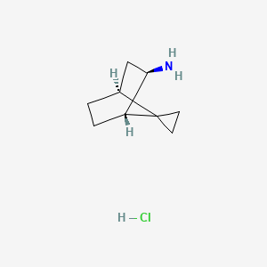 molecular formula C9H16ClN B2724180 (1S,2R,4S)-Spiro[bicyclo[2.2.1]heptane-7,1'-cyclopropane]-2-amine;hydrochloride CAS No. 2411181-34-3