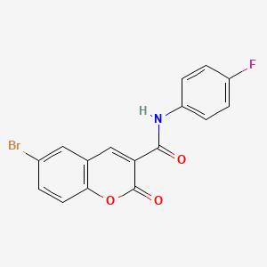molecular formula C16H9BrFNO3 B2724181 6-bromo-N-(4-fluorophenyl)-2-oxo-2H-chromene-3-carboxamide CAS No. 313669-50-0
