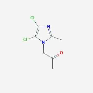 molecular formula C7H8Cl2N2O B2724183 1-(4,5-二氯-2-甲基-1H-咪唑-1-基)丙酮 CAS No. 1219563-76-4