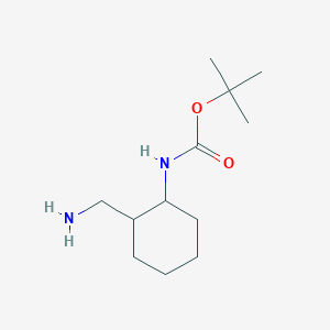 molecular formula C12H24N2O2 B2724186 叔丁基N-[2-(氨甲基)环己基]氨基甲酸酯 CAS No. 1697833-06-9