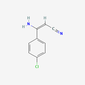 molecular formula C9H7ClN2 B2724190 (2E)-3-氨基-3-(4-氯苯基)丙-2-烯腈 CAS No. 107840-43-7